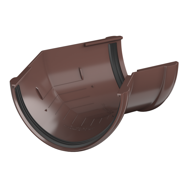 ТН ПВХ угол желоба 135° 125мм Серый