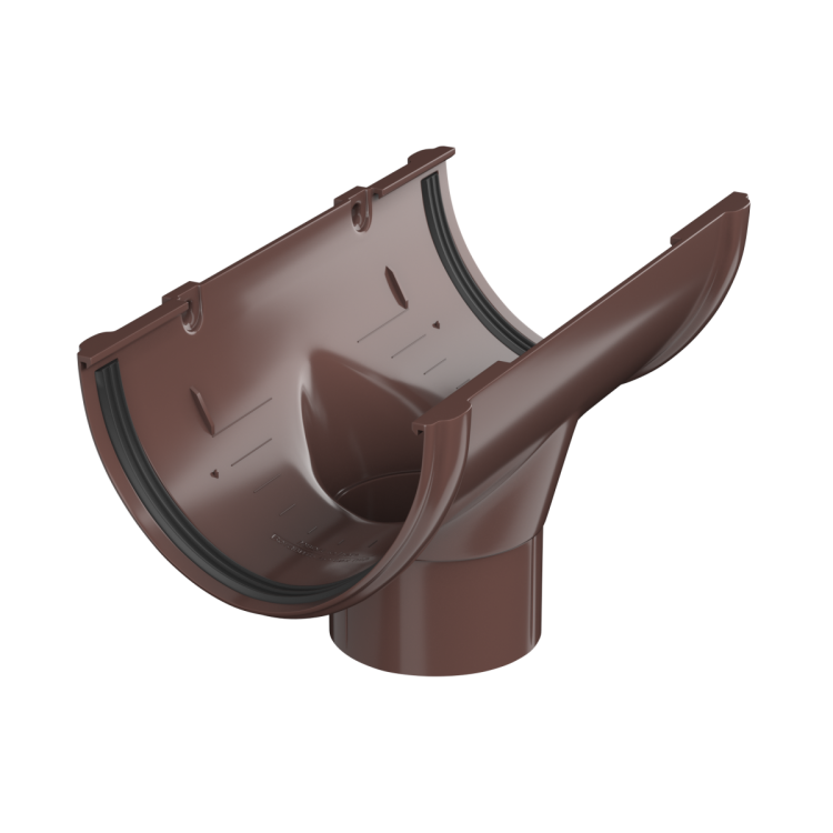 ТН ПВХ воронка желоба 125мм Коричневый