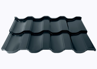 Модульная металлочерепица NORDO Серый Графит RAL 7024 Глянец
