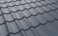 Металлочерепица Металл Профиль (Ламонтерра, Ламонтерра X, Макси), Pe 0.45, серый графит RAL7024  глянец 0.4